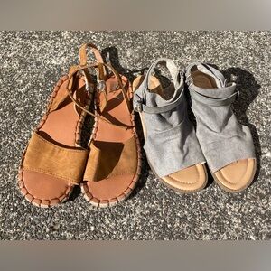 Blowfish Tan and Gray Women's Sandals